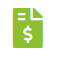 Green financial report symbol