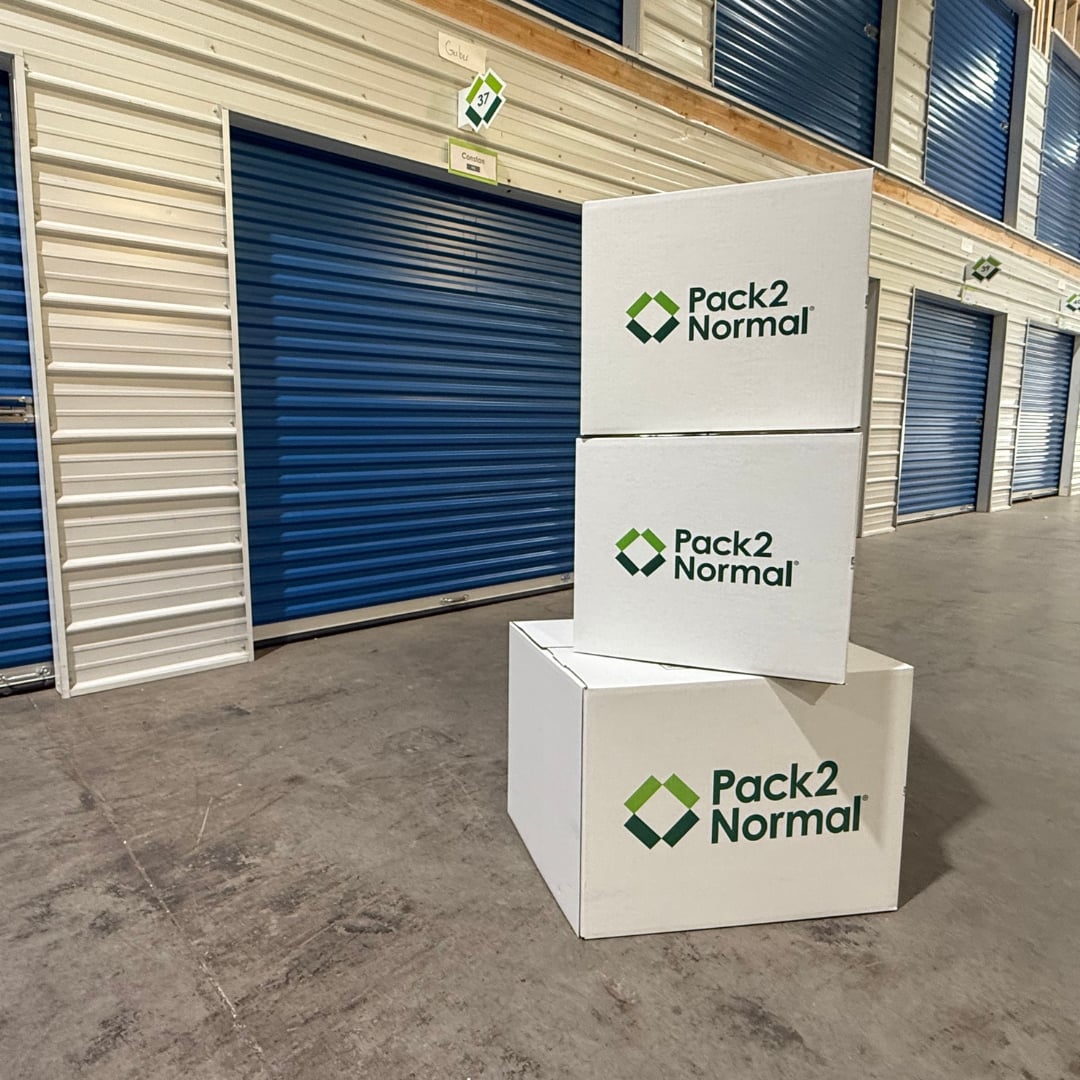 Pack2Normal boxes in storage facility